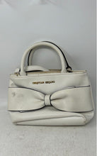 Load image into Gallery viewer, Christian Siriano Womens White Faux Leather Crossbody Strap Satchel Bag Stained