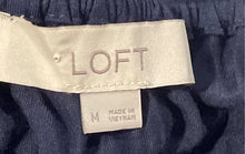 Load image into Gallery viewer, Loft Womens Blue Short Cold Shoulder Sleeve Round Neck Blouse Top Size M