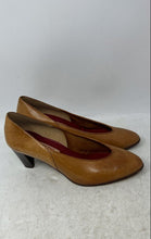 Load image into Gallery viewer, Bandolino Womens Brown Leather Slip-On Almond Toe Block Pump Heels Size 7.5M