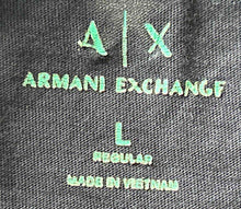 Load image into Gallery viewer, Armani Exchange Mens Green Black Logo Print Short Sleeve Pullover Shirt Size L
