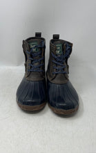 Load image into Gallery viewer, G.H. Bass & Co. Womens Blue Brown Leather Round Toe Lace-Up Ankle Boots Size 8M
