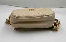 Load image into Gallery viewer, Authentic Tory Burch Womens Cream Adjustable Strap Crossbody Purse Stained