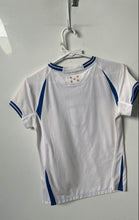 Load image into Gallery viewer, Joma Boys White Blue Honduras Short Sleeve Pullover Soccer Jersey Size S