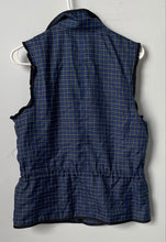 Load image into Gallery viewer, Lauren Ralph Lauren Womens Blue And Black Sleeveless Front Full-Zip Vest Size M