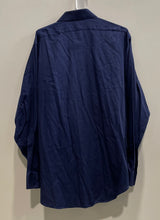Load image into Gallery viewer, Calvin Klein Mens Blue Collared Long Sleeve Dress Shirt Size 17-17 1/2