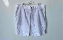 Load image into Gallery viewer, Zara Mens White Linen Flat Front Slash Pockets Chino Short Size XL