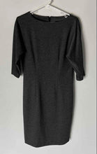 Load image into Gallery viewer, Brooks Brothers Womens Gray Heather 3/4 Sleeve Boat Neck Sheath Dress Size 2
