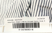 Load image into Gallery viewer, Anne Klein Womens White Gray Striped Pull-On Skinny Leg Cropped Pants Size 6