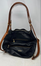 Load image into Gallery viewer, Valentina Womens Brown Black Detachable Strap Convertible Shoulder Handbag
