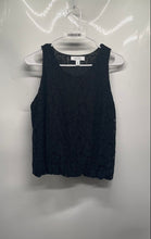 Load image into Gallery viewer, Nine West Womens Black Floral Lace Sleeveless Pullover Cropped Tank Top Size M