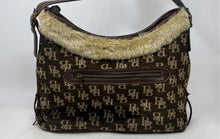 Load image into Gallery viewer, Brentano Womens Brown And Beige Monogram Jacquard Outer Pockets Shoulder Purse
