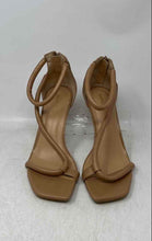 Load image into Gallery viewer, Express Womens Beige Leather Open Toe High Heel Ankle Strap Sandals Size 9