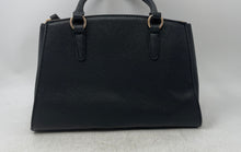 Load image into Gallery viewer, Guess Womens Black Faux Leather Inner Pocket Double Handle Satchel Handbag