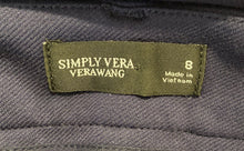 Load image into Gallery viewer, Authentic Simply Vera Vera Wang Womens Navy Blue Straight Leg Dress Pants Size 8