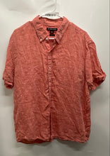 Load image into Gallery viewer, Michael Kors Mens Orange Linen Short Sleeve Slim Fit Button-Up Shirt Size XXL