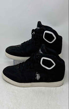Load image into Gallery viewer, U.S. Polo Assn. Mens Black White Round Toe High Top Lace-Up Sneaker Shoes Size 9