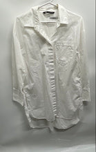 Load image into Gallery viewer, Zara Womens White Regular Fit Long Sleeve Collared Button-Up Shirt Size XS