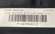 Load image into Gallery viewer, Alfani Mens Black Slim Fit Long Sleeve Collared Dress Shirt Size L 16-16.5