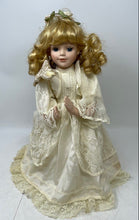 Load image into Gallery viewer, In White Dress Shown Praying Open Eyes Collection Of Porcelain Doll