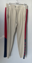 Load image into Gallery viewer, Guess Womens Beige Red Navy Pockets Straight Leg Sweatpants Size Medium