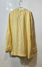 Load image into Gallery viewer, Cubavera Mens Yellow Linen Long Sleeve Classic Guayabera Button-Up Shirt Size 5X