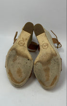 Load image into Gallery viewer, Michael Kors Womens Jill Camel Beige Leather Wedge Heel Platform Sandals Sz 8 M