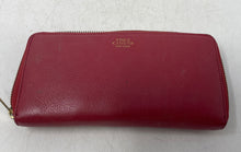 Load image into Gallery viewer, Vince Camuto Womens Red Credit Card Slots Zip-Around Wallet