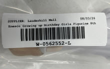 Load image into Gallery viewer, Enesco Growing Up Birthday Girls 8 Year Old Brown Hair Porcelain Figurine