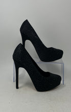 Load image into Gallery viewer, Aldo Womens Black Rhinestone Round Toe Slip-On High Stiletto Pump Heels Size 6