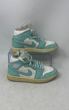 Load image into Gallery viewer, Nike Womens Air Jordan 1 Mid BQ6472-132 Green White Basketball Shoes Size 5.5
