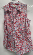 Load image into Gallery viewer, St. John’s Bay Womens Multicolor Floral Print Sleeveless Button-Up Shirt Size PL