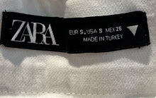 Load image into Gallery viewer, Zara Womens White Flat Front Welt Pockets High-Rise Wide-Leg Ankle Pants Size S