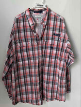 Load image into Gallery viewer, Columbia Mens PFG Multicolor Plaid Cotton Lined Vented Button-Up Shirt Size XL