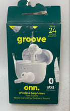 Load image into Gallery viewer, Onn Groove White Active Noise Cancelling Wireless Earphones In Box Not Tested