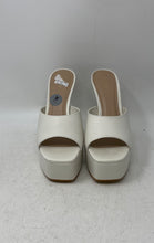 Load image into Gallery viewer, Aldo Womens White Slip-On Peep Toe High Heels Platform Sandal Size 7