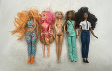 Load image into Gallery viewer, Lot Of 13 Pieces Assorted Multicolor Mixed Variety Barbie Fashion Dolls