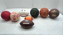Load image into Gallery viewer, Lot Of 8 Pcs Assorted Multicolor Mixed Variety Footballs And Basketballs w/ Bag