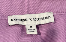 Load image into Gallery viewer, Express x Rocky Barnes Womens Purple Long Sleeve One-Piece Romper Size Medium