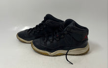 Load image into Gallery viewer, Nike Kids Air Jordan 11 Black Leather Lace-Up Mid Top Basketball Shoes Size 3Y