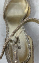 Load image into Gallery viewer, Michael Kors Womens Cambria Gold Stiletto Heel Ankle Strap Sandals Size 5 M