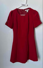 Load image into Gallery viewer, Forever 21 Womens Red Short Sleeve Back Zip Crew Neck Mini Dress Size Small