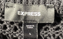 Load image into Gallery viewer, Express Womens Black Crew Neck Sleeveless Pullover Sweater Dress Size Large