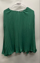 Load image into Gallery viewer, H&M Womens Green Long Flared Sleeve Round Neck Pleated Blouse Top Size XL