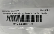 Load image into Gallery viewer, Authentic Moschino Womens White Pink Peep Toe Slip-On Heels Size EUR 36 Damaged