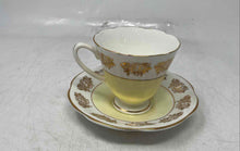 Load image into Gallery viewer, Lot Of 2 Pcs Crownford Yellow White Home And Kitchen Tea Cup & Saucer Set