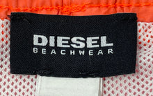 Load image into Gallery viewer, Diesel Womens Orange Printed Elastic Waist Drawstring Athletic Shorts Size Small