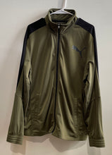 Load image into Gallery viewer, Puma Mens Green Long Sleeve Mock Neck Full-Zip Track Jacket Size Large