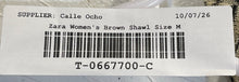 Load image into Gallery viewer, Zara Womens Brown Striped Long Sleeve Round Neck Pullover Sweater Size M W/ Tag