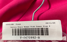 Load image into Gallery viewer, Calvin Klein Womens Pink Sleeveless V-Neck Back Zip Sheath Dress Size 6