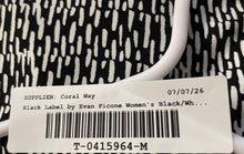Load image into Gallery viewer, Black Label By Evan Picone Womens Black White Geometric Fit & Flare Dress Sz 16